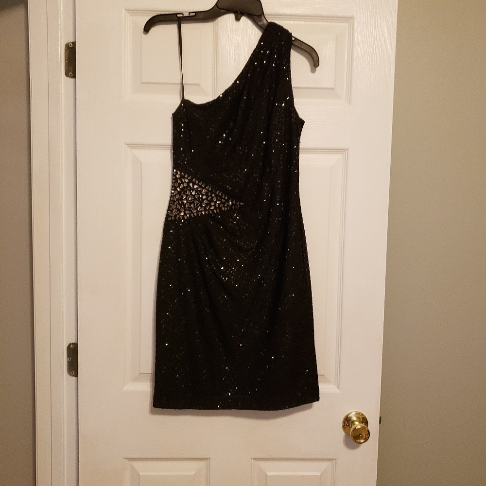 Black, Cocktail, semi-formal, party dress, size 4, short